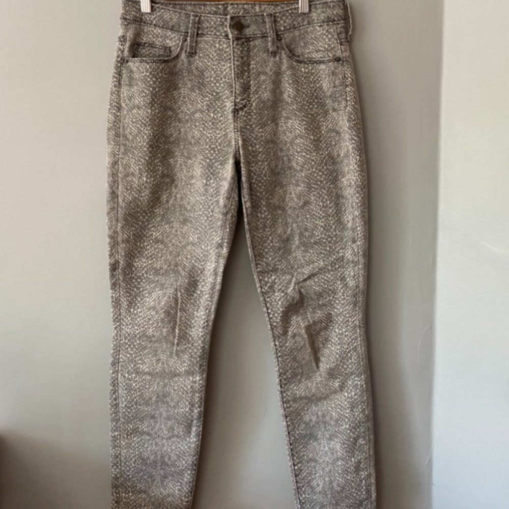 Gray Snake Pattern Jeans